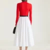 Long Circular Skirt in Poplin