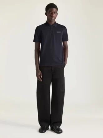 Polo in Cotton with Givenchy Paris Gros Grain