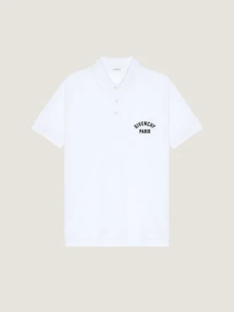 Polo in Pique Cotton with Givenchy Paris Embroidery