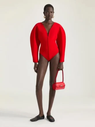 Cocoon Bodysuit in Engineered Knit