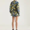 Pyjama Shirt in Viscose with Floral Print