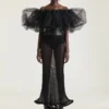 Ruffled Dress in Mesh