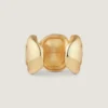 Sculptural Crystal Cuff in Metal and Crystals