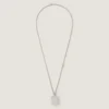 Sculptural Crystal Necklace in Metal and Crystal