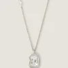 Sculptural Crystal Necklace in Metal and Crystal