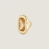 Sculptural Crystal Ring in Metal and Crystal
