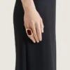 Sculptural Crystal Ring in Metal and Crystal