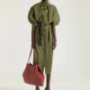 Medium Facet Tote Bag in Grained Leather