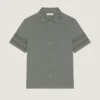 Shirt in Cotton Knit with Mesh Details Shirt in Cotton Knit with Mesh Details