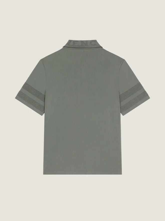 Shirt in Cotton Knit with Mesh Details Shirt in Cotton Knit with Mesh Details