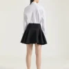 Shirt in Poplin with Givenchy Embroidery