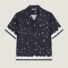Shirt in Silk with Flowers Print