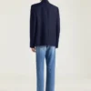 Single-Breasted Blazer in Wool and Mohair