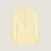 Single-Breasted Cocoon Jacket in Wool