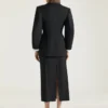 Single-Breasted Cocoon Jacket in Wool and Mohair