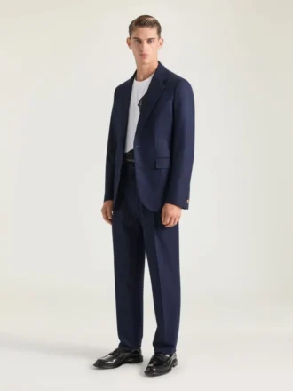Single-Breasted Deconstructed Jacket in Flannel
