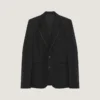 Single-Breasted Fitted Jacket in Wool