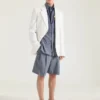 Single-Breasted Fitted Jacket in Wool and Mohair