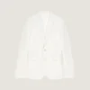 Single-Breasted Fitted Jacket in Wool and Mohair