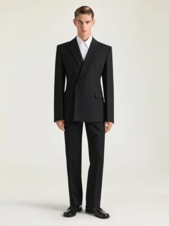 Single-Breasted Form Fit Jacket in Wool