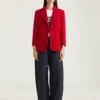 Single-Breasted Jacket in Crepe Cady