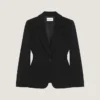 Single-Breasted Jacket in Crepe Cady