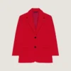 Single-Breasted Jacket in Crepe Cady