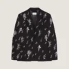 Single Breasted Jacket in Crystal Embroidered Wool