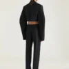 Cropped Cocoon Jacket in Wool and Mohair
