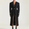 Slashed Coat in Wool