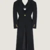 Slashed Coat in Wool
