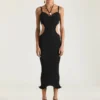 Slashed Dress in Rib