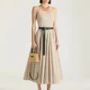 Sliced Long Dress in Poplin Sliced Long Dress in Poplin