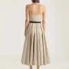 Sliced Long Dress in Poplin Sliced Long Dress in Poplin