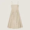 Sliced Long Dress in Poplin Sliced Long Dress in Poplin