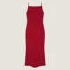 Sliced Midi Dress in Crepe Cady