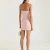 Sliced Mini Dress in Crepe Cady