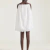 Sliced Mini Dress in Lace with Cape