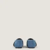 Sliced Square Ballerinas in Denim