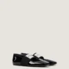 Sliced Square Ballerinas in Patent Leather