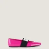 Sliced Square Ballerinas in Patent Leather