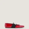 Sliced Square Ballerinas in Patent Leather