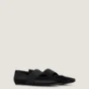 Sliced Square Ballerinas in Satin
