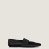 Sliced Square Ballerinas in Satin