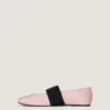 Sliced Square Ballerinas in Satin