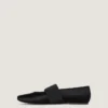 Sliced Square Ballerinas in Satin