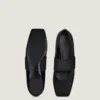 Sliced Square Ballerinas in Satin