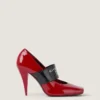 Sliced Square Givenchy Tape Pumps in Patent Leather