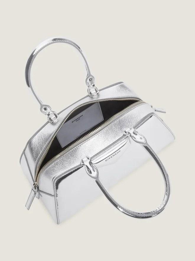 Small Antigona East-West Bag in Laminated Leather Small Antigona East-West Bag in Laminated Leather