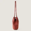 Small Facet Tote Bag in Grained Leather